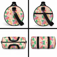 Colorful Aloha Hawaii Hibiscus Orchid Seamless Duffle Bag