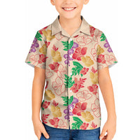 Colorful Aloha Hawaii Hibiscus Orchid Seamless Hawaiian Shirt