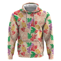 Colorful Aloha Hawaii Hibiscus Orchid Seamless Hoodie