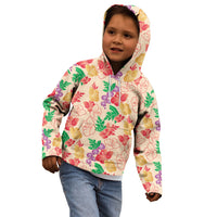 Colorful Aloha Hawaii Hibiscus Orchid Seamless Kid Hoodie