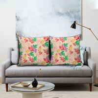 Colorful Aloha Hawaii Hibiscus Orchid Seamless Pillow Cover
