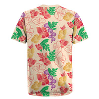 Colorful Aloha Hawaii Hibiscus Orchid Seamless Rugby Jersey
