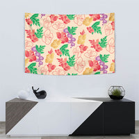 Colorful Aloha Hawaii Hibiscus Orchid Seamless Tapestry
