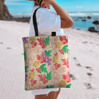 Colorful Aloha Hawaii Hibiscus Orchid Seamless Tote Bag