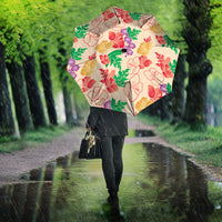 Colorful Aloha Hawaii Hibiscus Orchid Seamless Umbrella