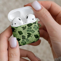 Vesuvian Green Aloha Hawaii Hibiscus Orchid Seamless AirPods Case