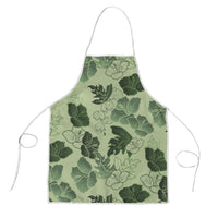 Vesuvian Green Aloha Hawaii Hibiscus Orchid Seamless Apron