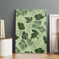 Vesuvian Green Aloha Hawaii Hibiscus Orchid Seamless Canvas Wall Art
