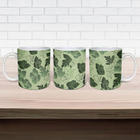 Vesuvian Green Aloha Hawaii Hibiscus Orchid Seamless Ceramic Mug