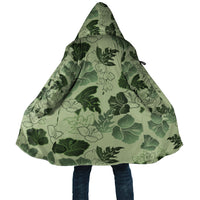 Vesuvian Green Aloha Hawaii Hibiscus Orchid Seamless Cloak