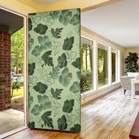Vesuvian Green Aloha Hawaii Hibiscus Orchid Seamless Door Cover