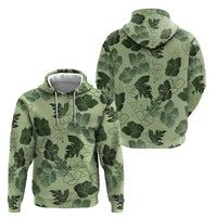 Vesuvian Green Aloha Hawaii Hibiscus Orchid Seamless Hoodie