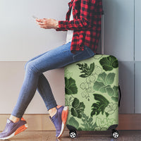 Vesuvian Green Aloha Hawaii Hibiscus Orchid Seamless Luggage Cover