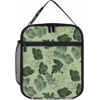 Vesuvian Green Aloha Hawaii Hibiscus Orchid Seamless Lunch Bag