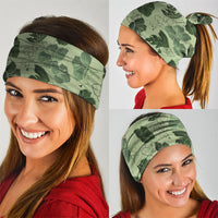 Vesuvian Green Aloha Hawaii Hibiscus Orchid Seamless Neck Gaiter