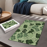 Vesuvian Green Aloha Hawaii Hibiscus Orchid Seamless Puzzle
