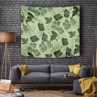 Vesuvian Green Aloha Hawaii Hibiscus Orchid Seamless Tapestry
