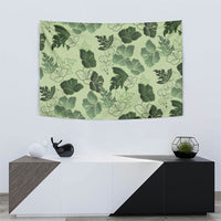 Vesuvian Green Aloha Hawaii Hibiscus Orchid Seamless Tapestry
