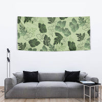 Vesuvian Green Aloha Hawaii Hibiscus Orchid Seamless Tapestry