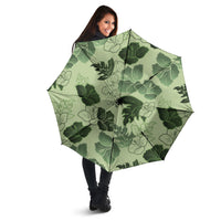 Vesuvian Green Aloha Hawaii Hibiscus Orchid Seamless Umbrella