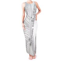 Samoa White Sunday Tank Maxi Dress Manuia le Aso Sa o Tamaiti Polynesian Plumeria LT14 Women White - Polynesian Pride