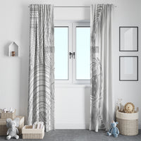 Samoa White Sunday Window Curtain Manuia le Aso Sa o Tamaiti Polynesian Plumeria LT14 - Polynesian Pride