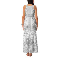 Personalised Samoa White Sunday Family Matching Tank Maxi Dress and Hawaiian Shirt Manuia le Aso Sa o Tamaiti Polynesian Plumeria LT14 - Polynesian Pride