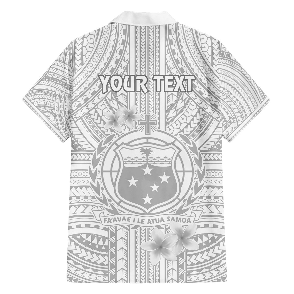 Personalised Samoa White Sunday Hawaiian Shirt Manuia le Aso Sa o Tamaiti Polynesian Plumeria LT14 - Polynesian Pride