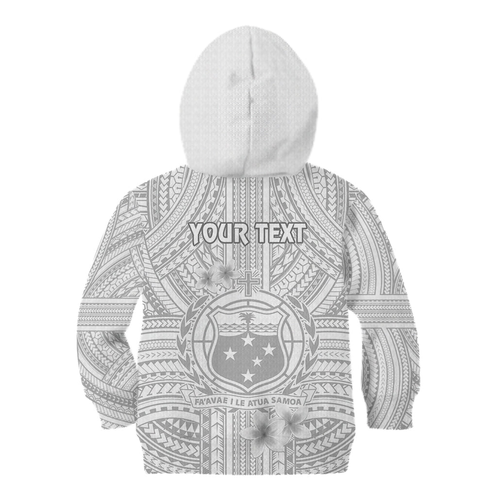 Personalised Samoa White Sunday Kid Hoodie Manuia le Aso Sa o Tamaiti Polynesian Plumeria LT14 - Polynesian Pride