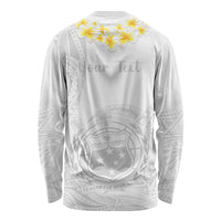 Personalised Samoa White Sunday Long Sleeve Shirt Lotu Tamaiti 2023 With Coat Of Arms LT14 - Polynesian Pride