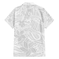 Polynesia White Sunday Family Matching Off Shoulder Maxi Dress and Hawaiian Shirt Polynesian Pattern With Tropical Flowers LT14 - Polynesian Pride