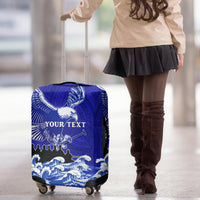Personalised American Samoa Fautasi Race Luggage Cover Eagle With Polynesian Pattern LT14 - Polynesian Pride