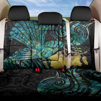 New Zealand Fantail Bird Back Car Seat Cover Maori Piwakawaka Kowhai - Paua Shell Pattern LT14 One Size Green - Polynesian Pride