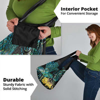 New Zealand Fantail Bird Grocery Bag Maori Piwakawaka Kowhai - Paua Shell Pattern LT14 - Polynesian Pride