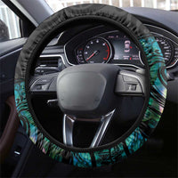 New Zealand Fantail Bird Steering Wheel Cover Maori Piwakawaka Kowhai - Paua Shell Pattern LT14 - Polynesian Pride