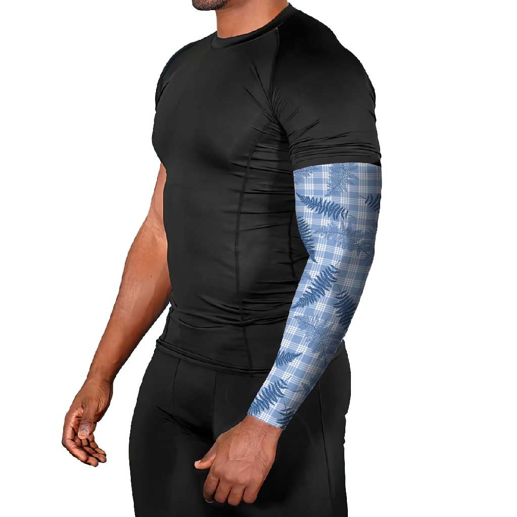 Blue Palaka Hawaii Palapalai Arm Sleeves Hawaiian Fern - Polynesian Pride