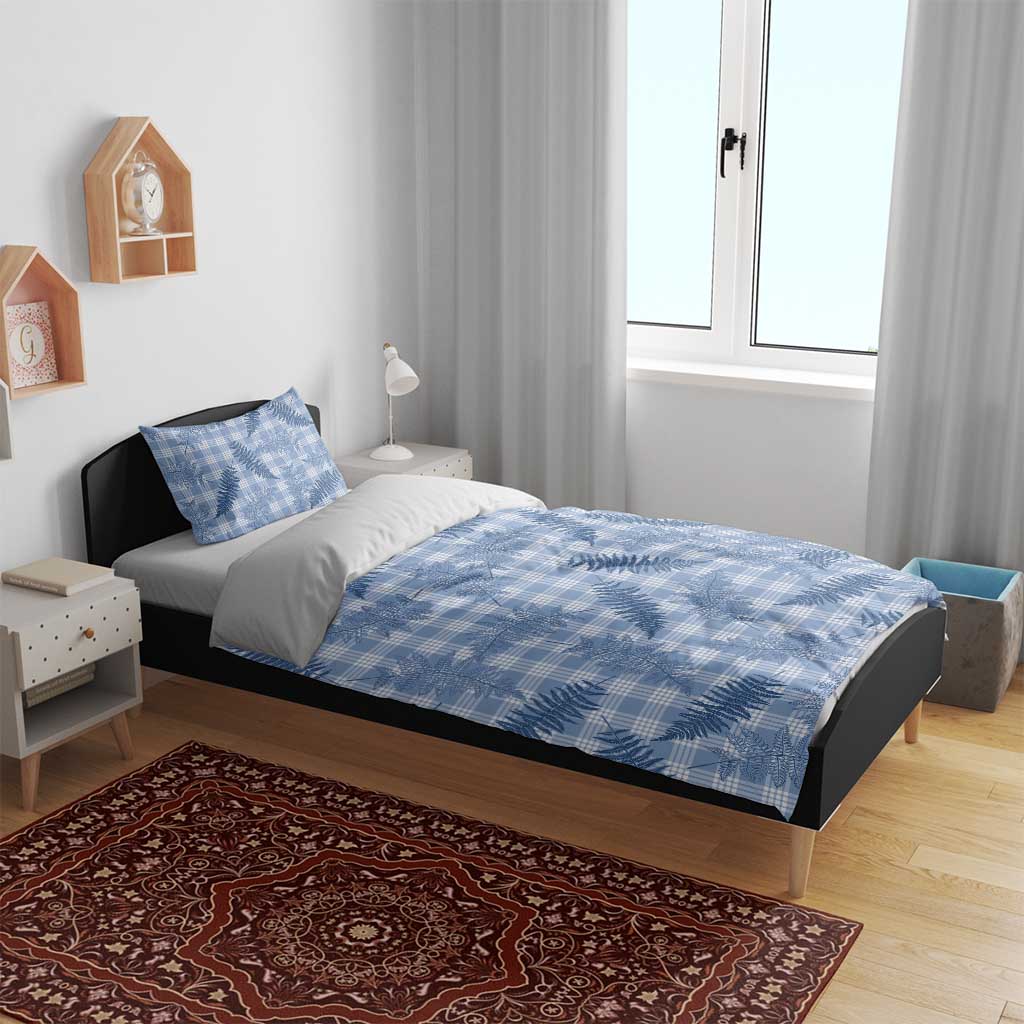 Blue Palaka Hawaii Palapalai Bedding Set Hawaiian Fern - Polynesian Pride