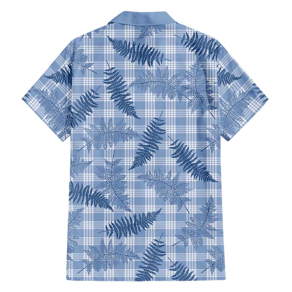 Blue Palaka Hawaii Palapalai Family Matching Mermaid Dress and Hawaiian Shirt Hawaiian Fern LT14 - Polynesian Pride