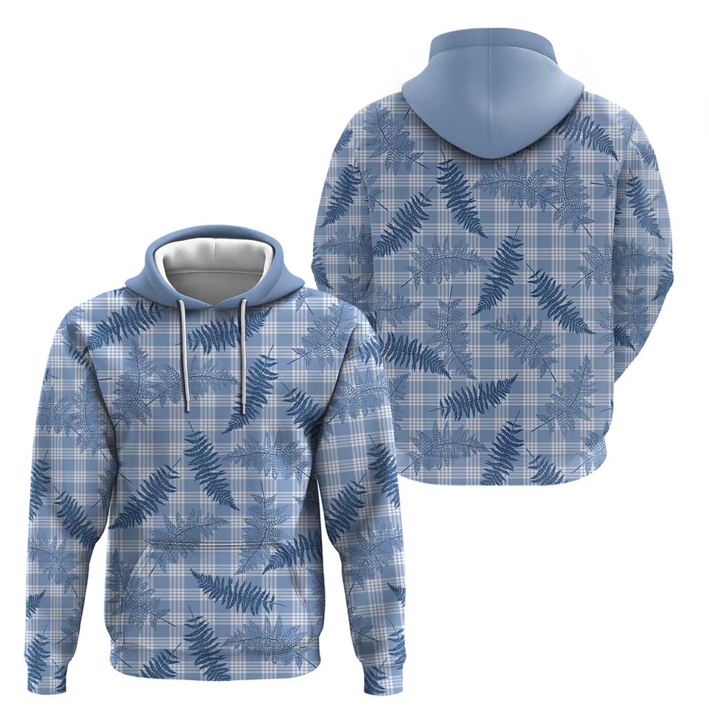Blue Palaka Hawaii Palapalai Hoodie Hawaiian Fern - Polynesian Pride