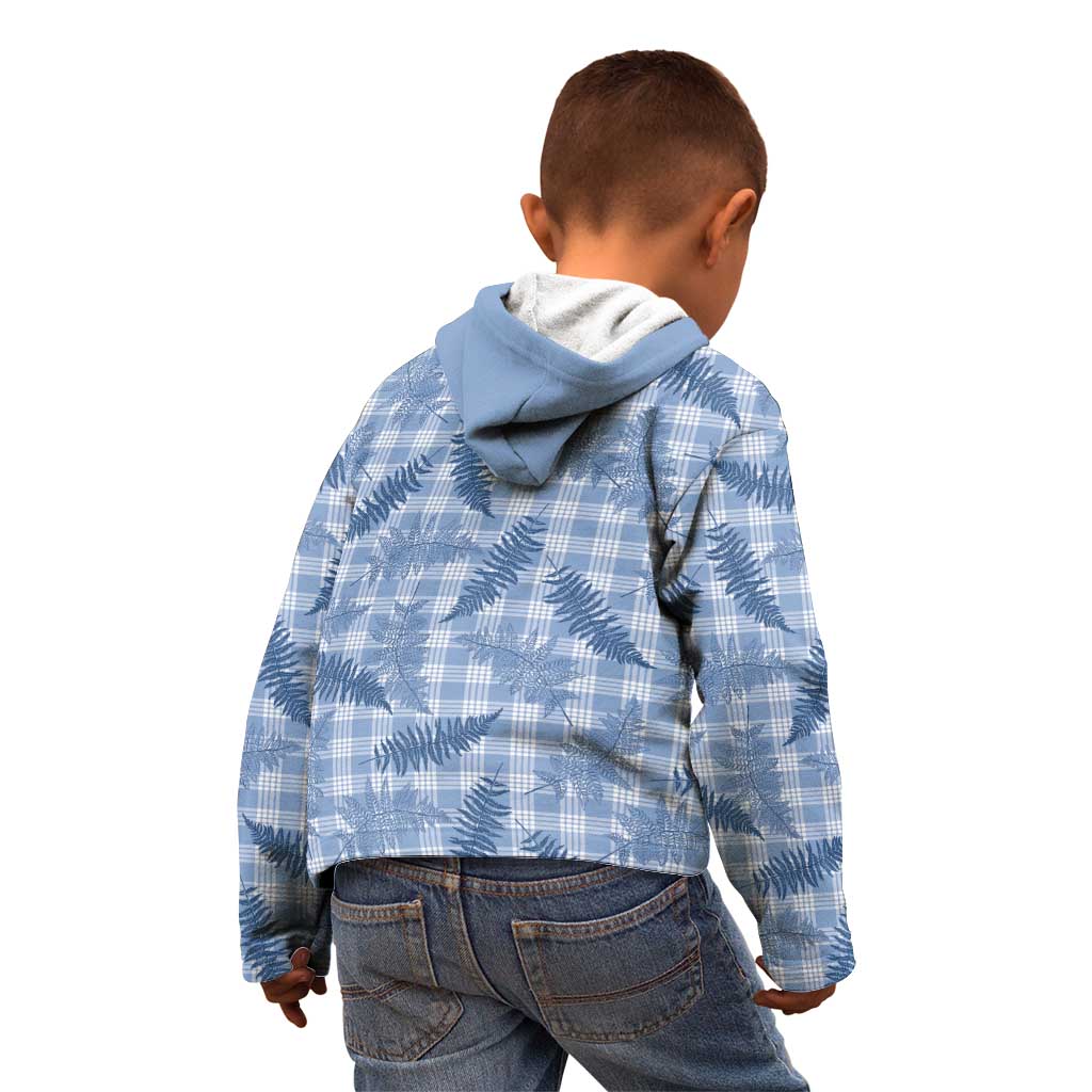 Blue Palaka Hawaii Palapalai Kid Hoodie Hawaiian Fern - Polynesian Pride