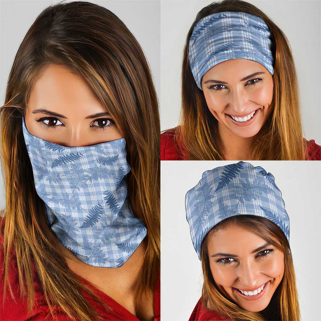 Blue Palaka Hawaii Palapalai Neck Gaiter Hawaiian Fern - Polynesian Pride