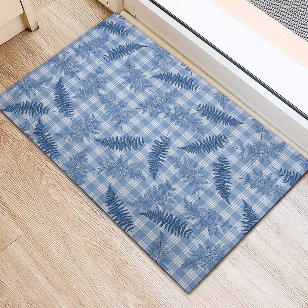 Blue Palaka Hawaii Palapalai Rubber Doormat Hawaiian Fern - Polynesian Pride