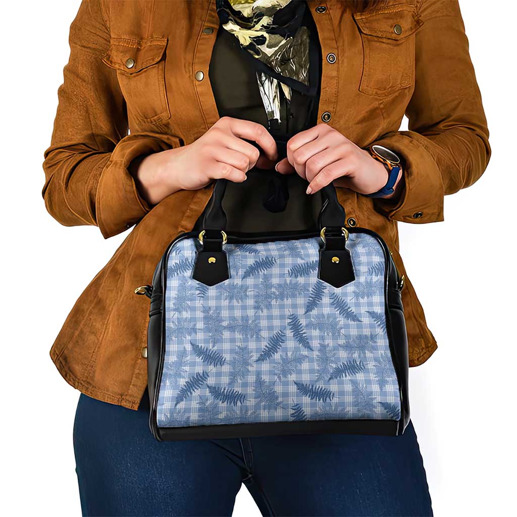 Blue Palaka Hawaii Palapalai Shoulder Handbag Hawaiian Fern - Polynesian Pride