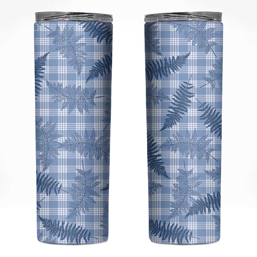 Blue Palaka Hawaii Palapalai Skinny Tumbler Hawaiian Fern LT14 Blue - Polynesian Pride