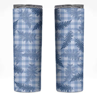 Blue Palaka Hawaii Palapalai Skinny Tumbler Hawaiian Fern LT14 Blue - Polynesian Pride