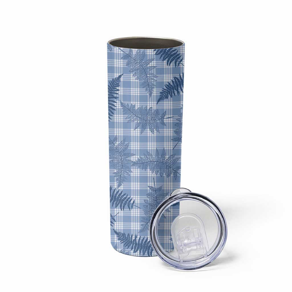Blue Palaka Hawaii Palapalai Skinny Tumbler Hawaiian Fern LT14 - Polynesian Pride