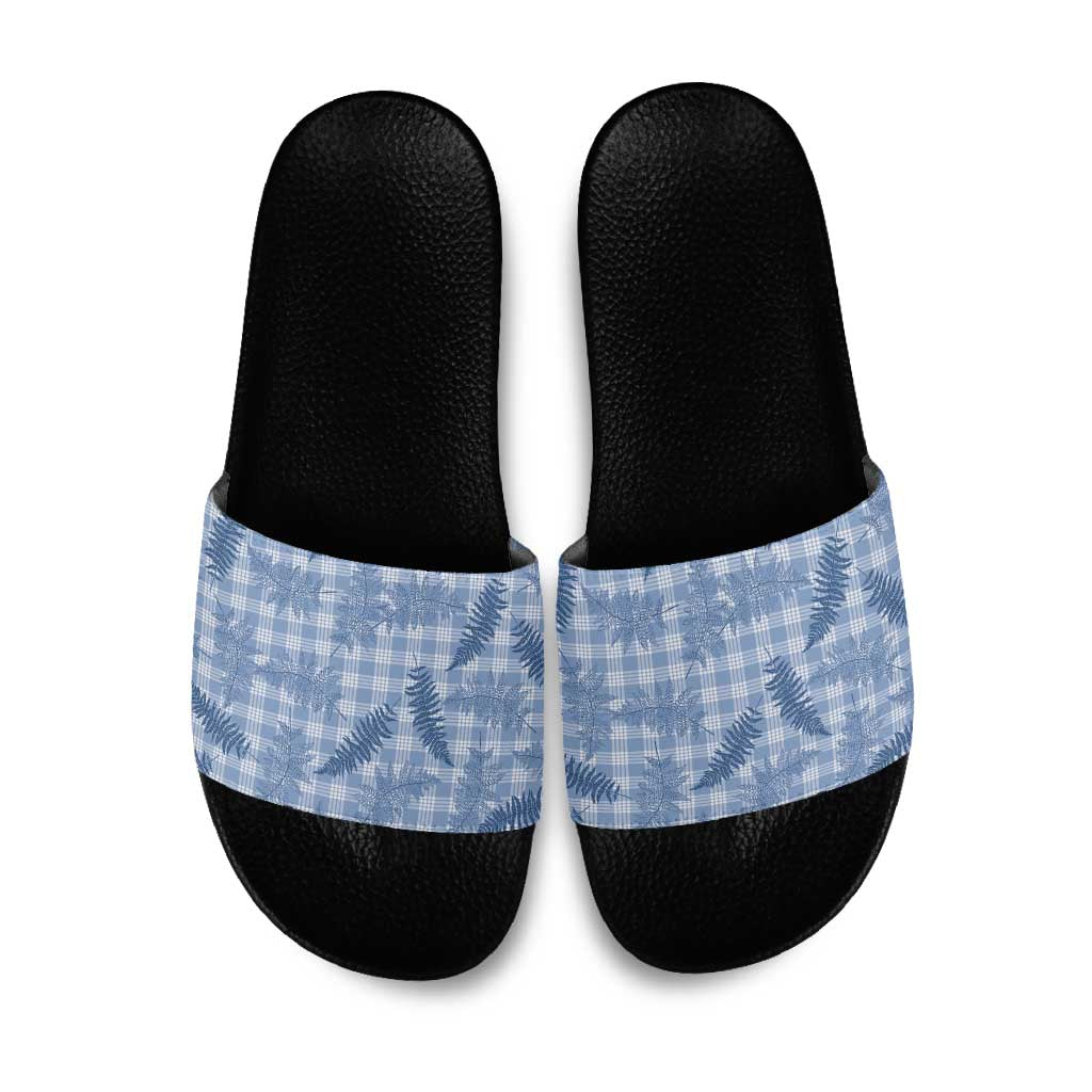 Blue Palaka Hawaii Palapalai Slide Sandals Hawaiian Fern - Polynesian Pride