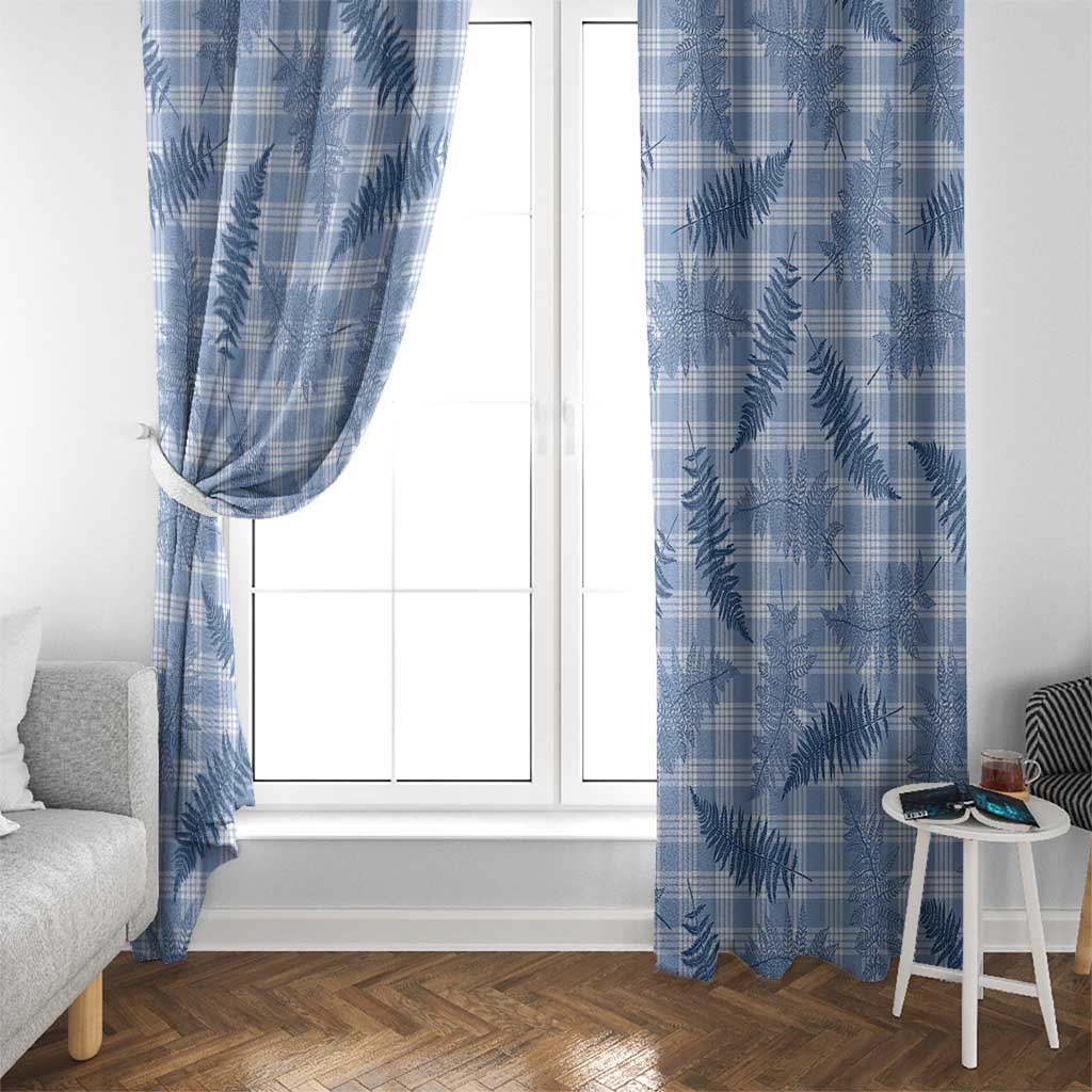 Blue Palaka Hawaii Palapalai Window Curtain Hawaiian Fern - Polynesian Pride
