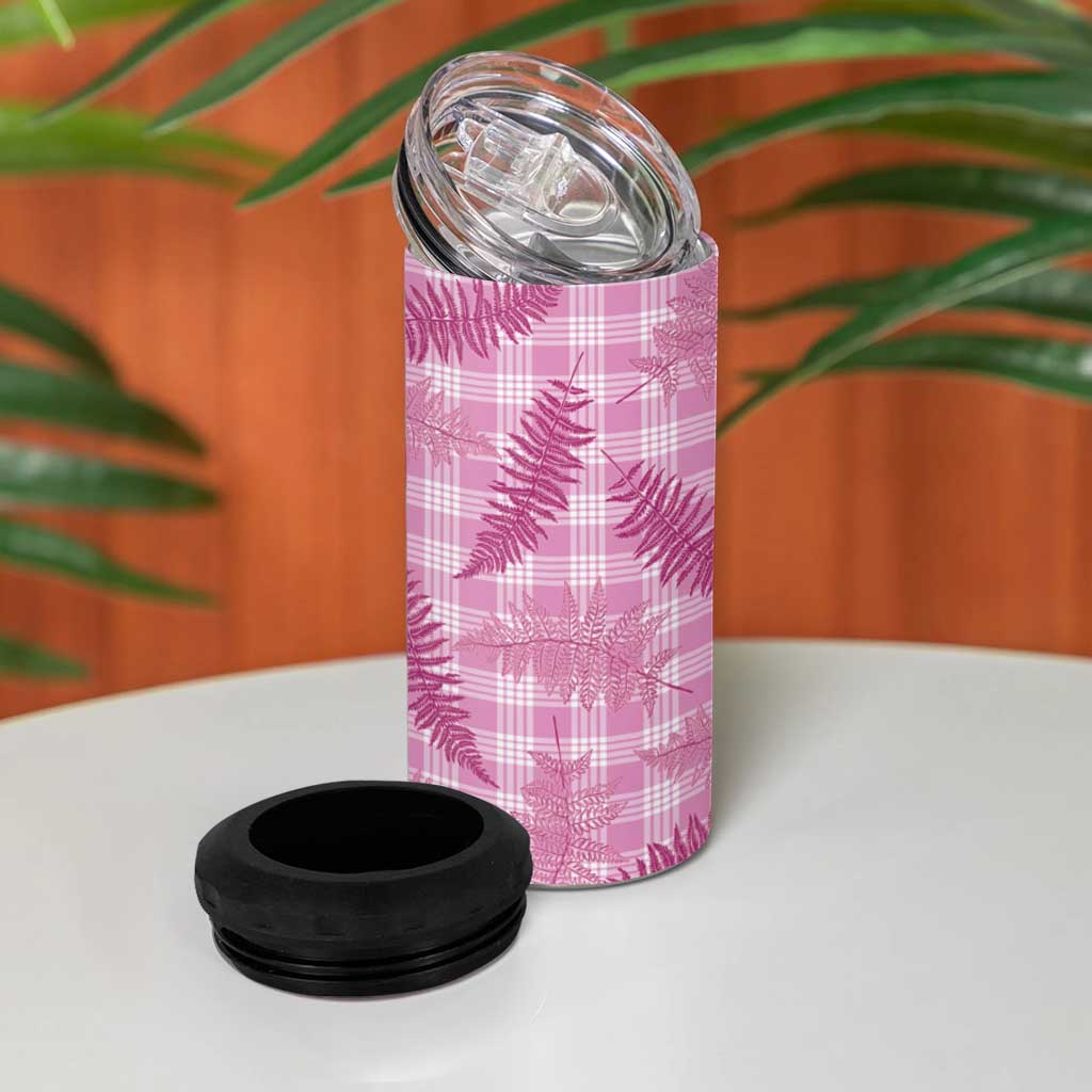 Purple Palaka Hawaii Palapalai 4 in 1 Can Cooler Tumbler Hawaiian Fern LT14 - Polynesian Pride