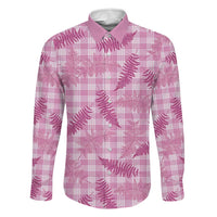 Purple Palaka Hawaii Palapalai Family Matching Mermaid Dress and Hawaiian Shirt Hawaiian Fern LT14 Dad's Shirt - Long Sleeve Purple - Polynesian Pride